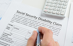 Social Security image of disability claim form