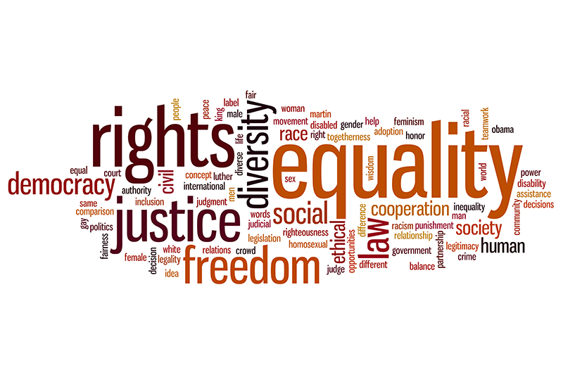 Graphic: Equality, rights, justice, freedom, etc.
