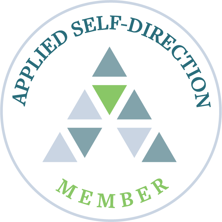 Applied Self Direction - Letters ASD in gray next to black text reading Applied Self Direction